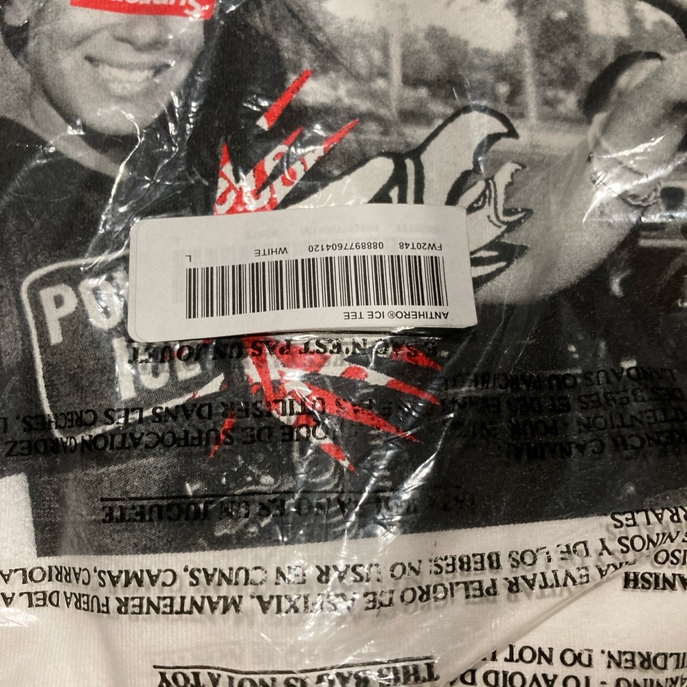 Supreme x AntiHero White T-Shirt